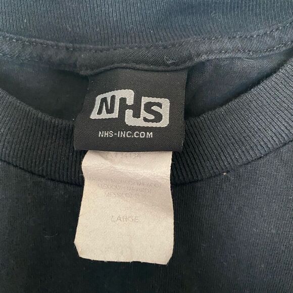 NHS Men’s Black STA CRUZ Long Sleeves T Shirt Size L - Picture 3 of 3